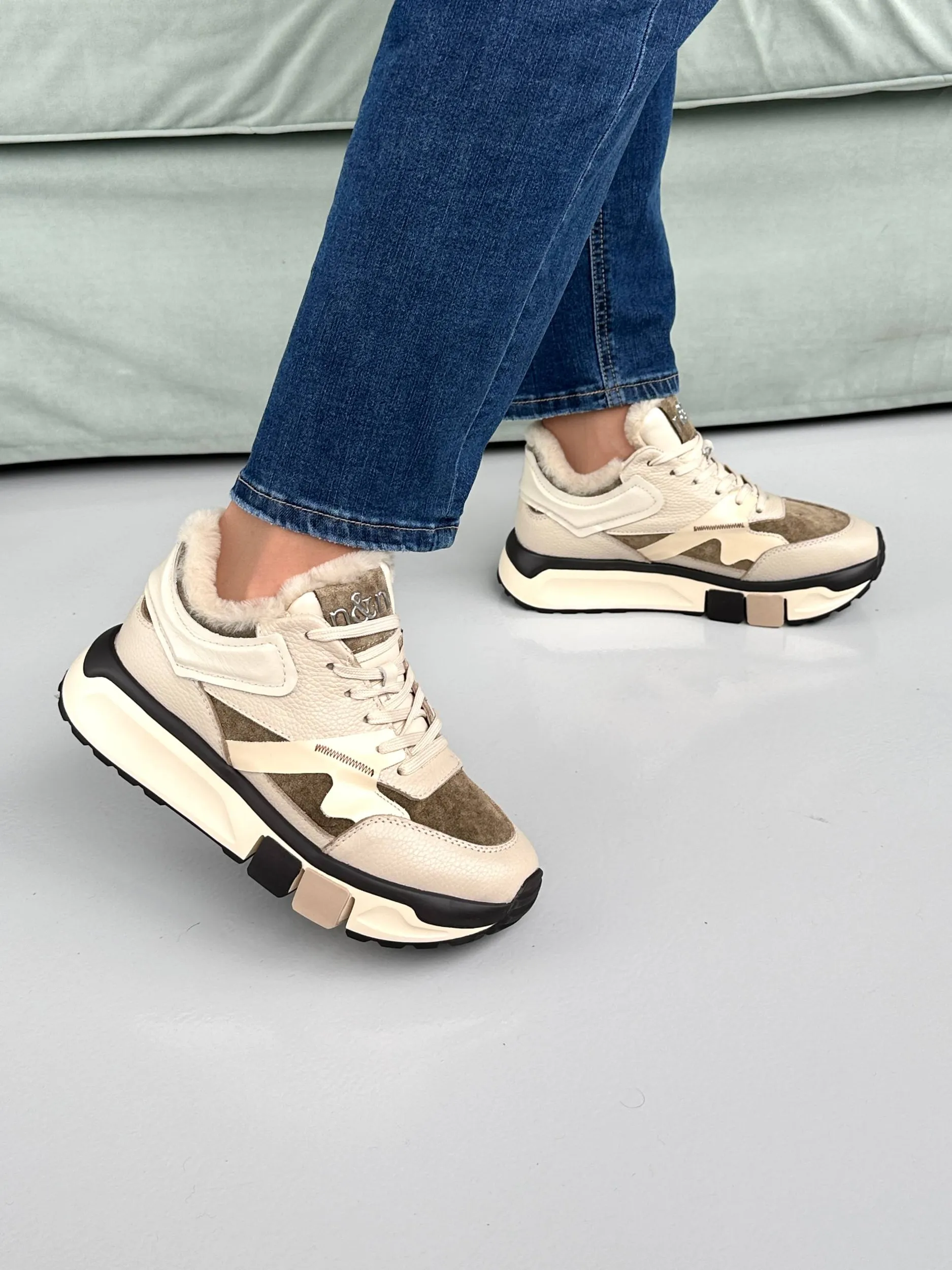 Кроссовки зимние NilaNila NO9455 BEIGE